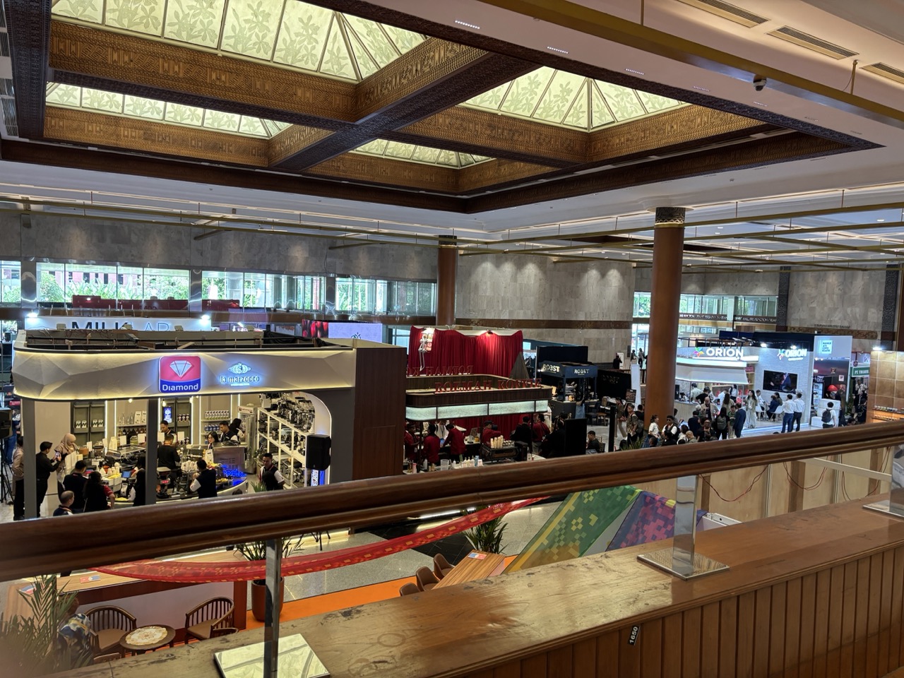 View from the top of the exhibition floor